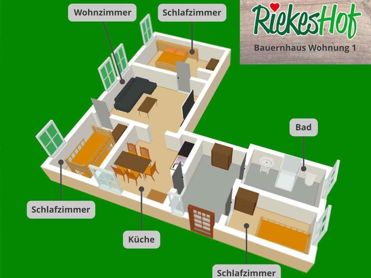 דירות שמאלנברג Riekeshof מראה חיצוני תמונה